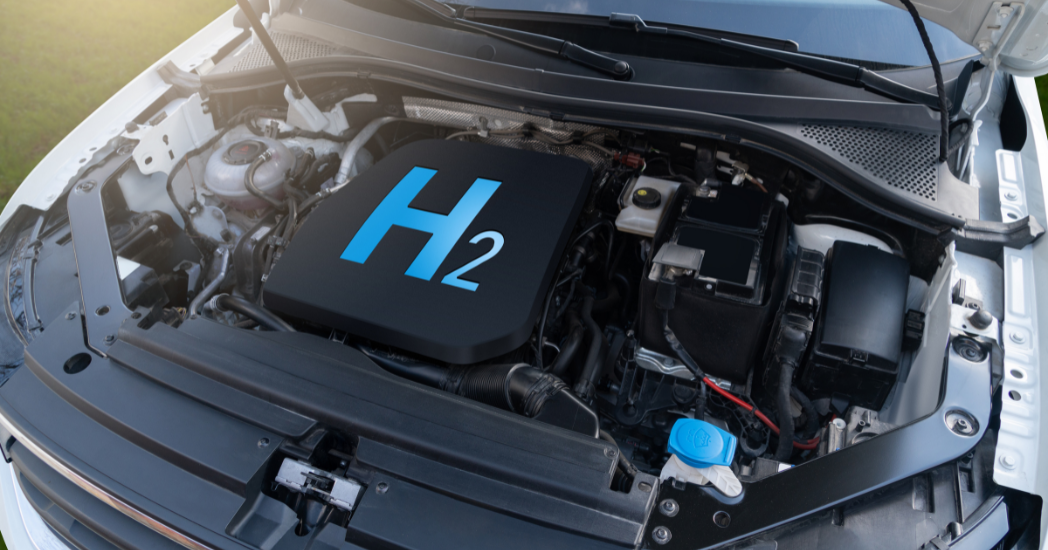 Fuel cell in eMobility vehicle with hood up 
