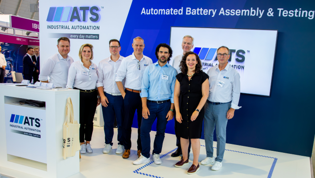 The Battery Show Europe 2024 team in the show booth