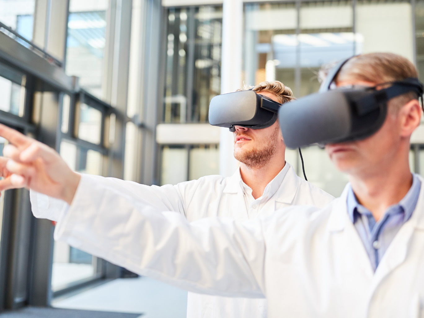 Two men in VR Simulation Training