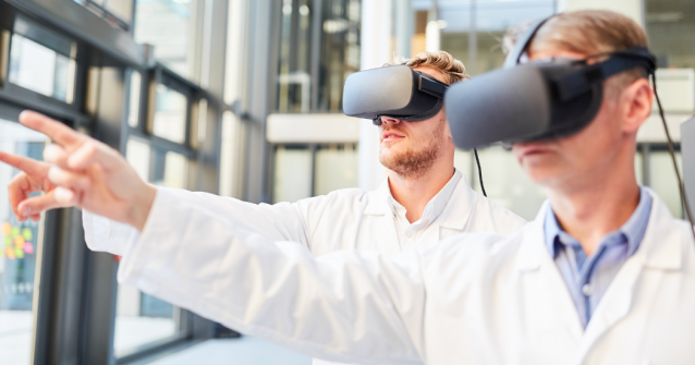 Two men in VR Simulation Training