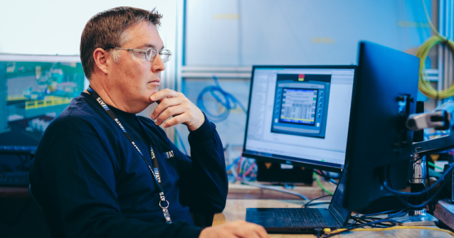 Man working on computer