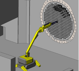 Remote Demolition Robot Located at Reactor Face